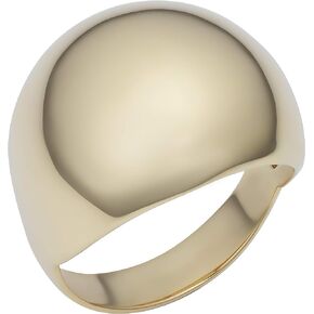 Kooljewelry 14k Yellow Gold Polished Dome Ring (18.5 mm)