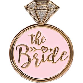 amscan Chic Pink & Gold Metal Enamel Pin - 3" x 2 1/4" (Pack of 1) - Perfect for Trendsetters and Fashion Enthusiasts