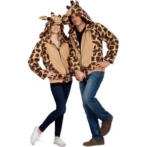 Unisex RG Georgie Hoodie Adult Large, Beige/Giraffe Print, Small 32-34