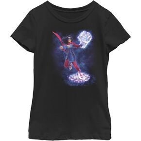 Marvel Ms Hero Big Fist Girls Short Sleeve Tee Shirt