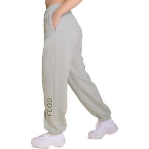 Women's Oversized Joggers - Eco-Friendly, High-Waisted, Cinch Bottom, Cotton Blend, Deep Pockets, Adjustable Waist