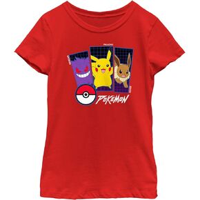 Pokemon Trio Girls Short Sleeve Tee Shirt