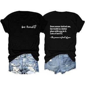 Womens Choose Kindness Graphic T-Shirt Expression Print Shirt Casual Short Sleeve Tops