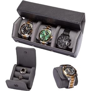 Time Trace Leather Watch Storage Case Luxury Men's Gift