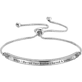 Zuo Bao Sister in Law Gift Sister of The Groom Bracelet When I Married Your Brother I Gained A Sister Bracelet Sister in Law Wedding Jewelry