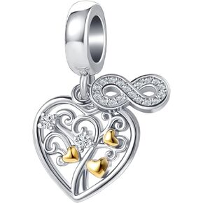 Heart Infinity BFF Charm Mother Daughter Tree Of Life Bead for European Charms Bracelet and Necklace