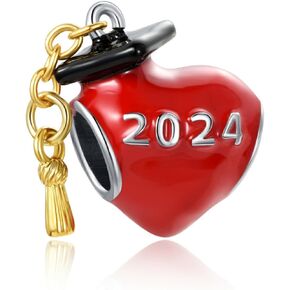 Graduation Boy and Girl Diploma Charm for Graduate Compatible with Pandora Charms Bracelets
