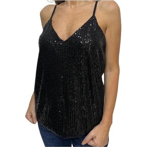 Women's Spaguetti Sequins Top