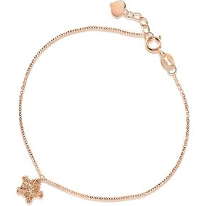 CHOW SANG SANG Delicate Gold 18K Gold Rose Gold Star Bracelet and Necklace for Women and Girls 91600B 91600N