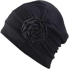 Chemo Turban Flower Beanie Cap Pleated Hair Loss Hat for Cancer