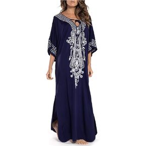 Wander Agio Women's Conservative Bikini Cover Up Beach Kimono Coverups Robe Pringting Covers in Kuwait