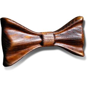 3D Mens Wooden Bow Tie - Unique Wood Bow Tie for Men - Ukrainian Wave Design Wedding Bowtie for Men and Boys in Craft Box
