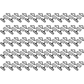 50 PCS Bow Tie Hardware Clip, Metal Bow Tie Adjustable Bow Tie Hardware Cravat Clip Hook Fastener for Necktie Strap Bow Tie DIY, Black