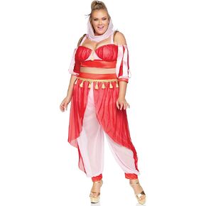 Leg Avenue Women's 3 Pc Dreamy Genie Costume with Bra Top, Pants, Veil