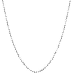 Kooljewelry Sterling Silver 0.9 mm Diamond-cut Ball Chain Necklace for Women (16, 18, 20, 22, 24, or 30 inch)