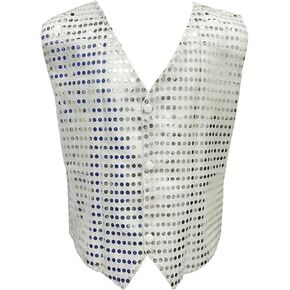 TAIKMD Kids Boys Shiny Sequins Vest Crop Top Dance Jazz Hip Hop Jacket Waistcoat Choir Stage Performance Costume in Kuwait
