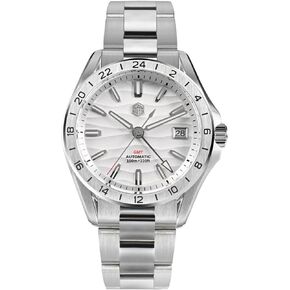 San Martin NH34 39mm SN0129 GMT Men Watch Sapphire Glass Luminous 100M Diving Automatic Watches for Men Business Dress Mechanical Stainless Steel Wristwatch
