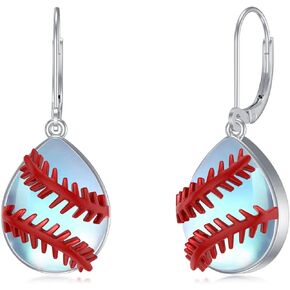 Pickleball/Baseball Earrings Sterling Silver Pickleball Paddle Jewelry Gifts for Women