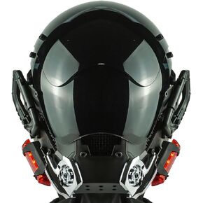 PDING Punk mask helmet Cyberpunk LED Light Up Mask for Adult Men Women Cosplay Halloween Party Costume Accessor