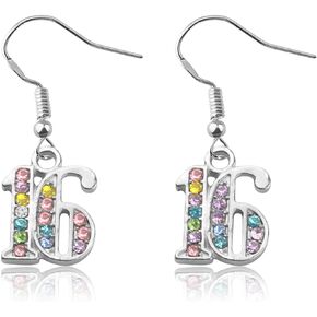CENWA Tiny 16th/18th/21st Birthday Earrings Girl 16/18/21 Year Old Gift 16th/18th/21st Birthday Earrings Gift