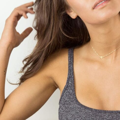 فاكرونا الذهب القلب قلادة الأولي 18 كيلو الذهب شغلها القلب قلادة القلائد الرسالة الأولي شخصية محفورة الأبجدية الصغيرة الأولي القلب المختنق قلادة للنساء in Kuwait