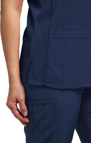 Womens 7 Pocket Scrub Set V-Neck Top and Jogger Pant Medical Nursing Uniform in Saudi Arabia