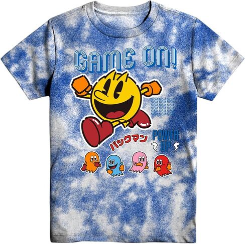 تي شيرت للأولاد من Pacman لألعاب الفيديو، Ms, Jr Namco Atari، تي شيرت رسمي بصبغة التعادل in Kuwait
