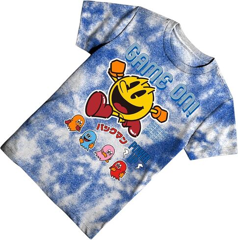 تي شيرت للأولاد من Pacman لألعاب الفيديو، Ms, Jr Namco Atari، تي شيرت رسمي بصبغة التعادل in Kuwait