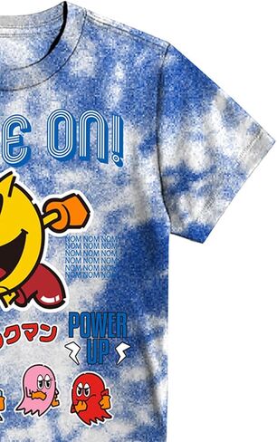 تي شيرت للأولاد من Pacman لألعاب الفيديو، Ms, Jr Namco Atari، تي شيرت رسمي بصبغة التعادل in Kuwait