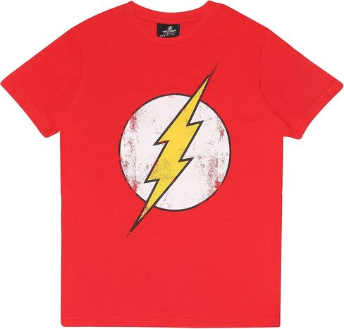 Popgear Boy's Dc Comics the Flash Distressed Logo Boys T-shirt fashion-t-shirts (pack of 1) in Kuwait