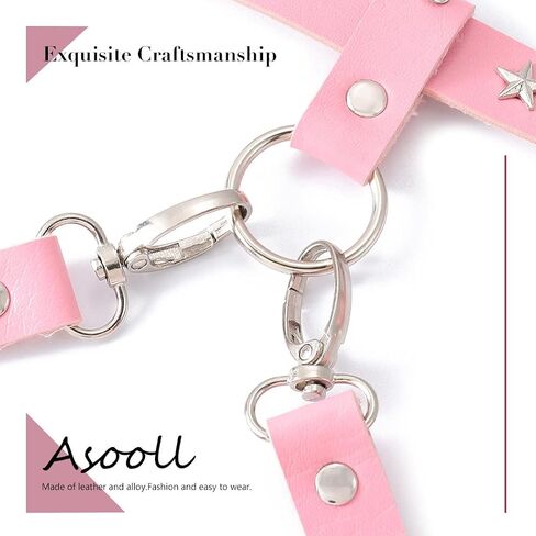 Asooll Punk Leather Women Belts Tassel Fashion Waist Belts Nightclub Party Rave Accessories Belts for Women and Girls in Saudi Arabia