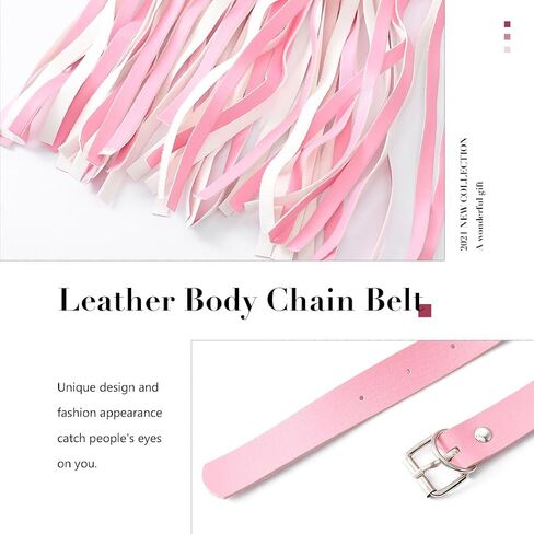 Asooll Punk Leather Women Belts Tassel Fashion Waist Belts Nightclub Party Rave Accessories Belts for Women and Girls in Saudi Arabia