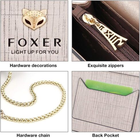 FOXER حقيبة كروس جلدية للنساء صغيرة كروسبودي محفظة كلاتش in Saudi Arabia