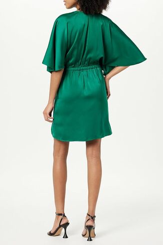 The Drop Women's Estelle Deep V-Neck Front-Tie Mini Dress in Kuwait