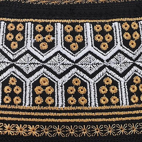 Clobeau Muslim Prayer Hat for Men Islamic Kufi Hat Skull Cap Embroidery Islam Kufi Headware Beanie in Saudi Arabia