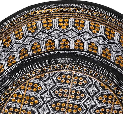 Clobeau Muslim Prayer Hat for Men Islamic Kufi Hat Skull Cap Embroidery Islam Kufi Headware Beanie in Saudi Arabia