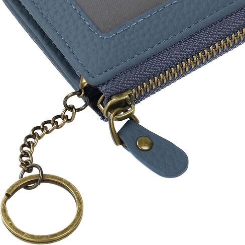 kilofly Genuine Leather Card Slot ID Holder Wallet + Keychain Cable Organizer in Saudi Arabia