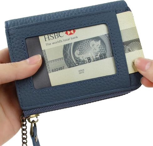 kilofly Genuine Leather Card Slot ID Holder Wallet + Keychain Cable Organizer in Saudi Arabia