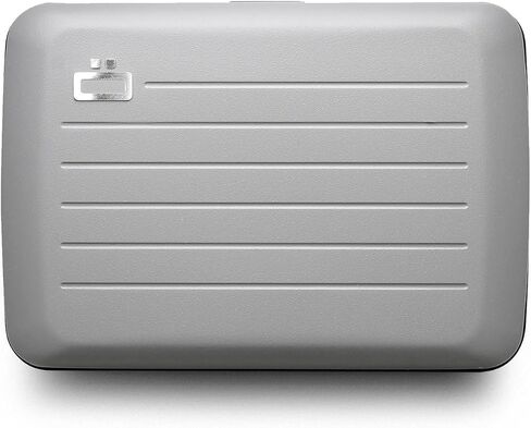 ÖGON -DESIGNS- Aluminum wallet smart case V2 - Easy storage - Metal lock - Strong RFID blocking card holder - Up to 10 cards and banknotes in Kuwait