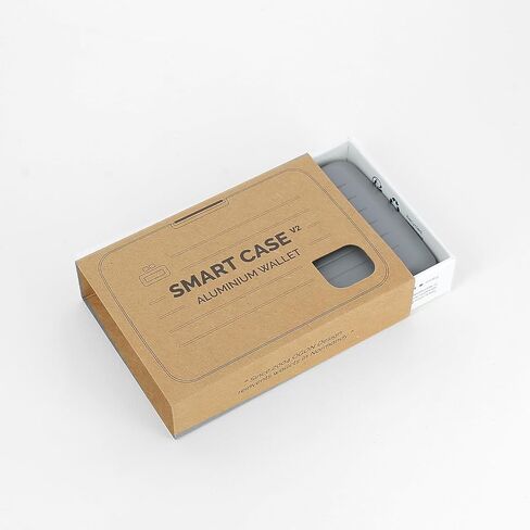 ÖGON -DESIGNS- Aluminum wallet smart case V2 - Easy storage - Metal lock - Strong RFID blocking card holder - Up to 10 cards and banknotes in Kuwait