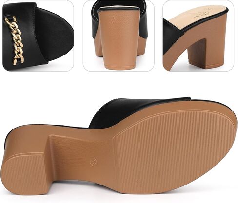 Perphy Open Toe Platform Block Heel Slides Sandals for Women in Saudi Arabia