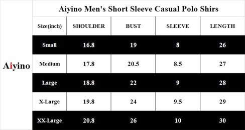 قمصان بولو جولف خفيفة الوزن للرجال من Aiyino بأكمام قصيرة بلونين كاجوال للعمل تي شيرت رياضي FD11154041 in Kuwait