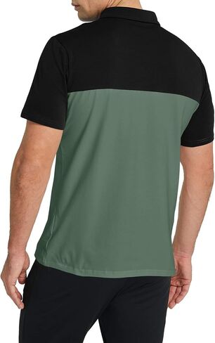 قمصان بولو جولف خفيفة الوزن للرجال من Aiyino بأكمام قصيرة بلونين كاجوال للعمل تي شيرت رياضي FD11154041 in Kuwait