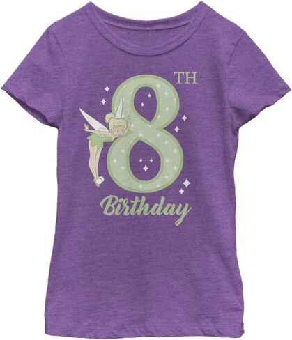 Disney Tinker Bell Tink 8th Birthday Girl's Heather Crew Tee in Saudi Arabia
