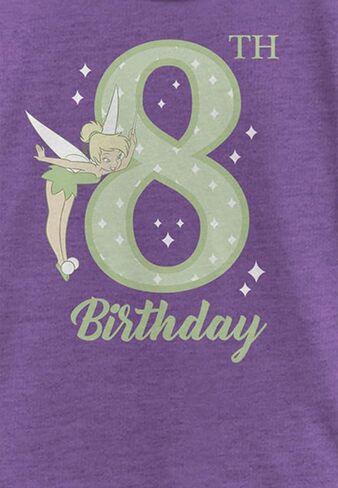 Disney Tinker Bell Tink 8th Birthday Girl's Heather Crew Tee in Saudi Arabia