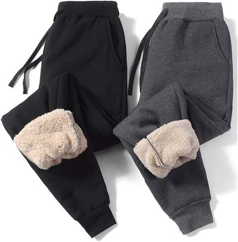 Aprsfn Women's Casual Warm Sherpa Lined Active Pants Jogger Harem Pants in Saudi Arabia