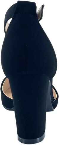 Women's Pointy-Toe D'Orsay Ankle Strap Block Heel Dress Pump in Kuwait