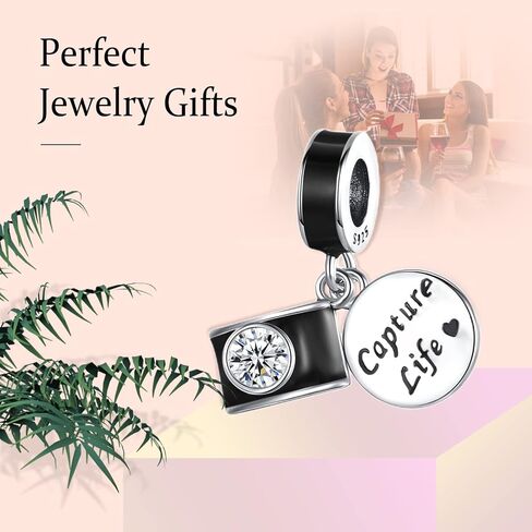La Menars Travel Charm for 925 Sterling Silver for Women's Bracelets & Necklaces Dangle Pendant for Christmas Day Valentine's Day Mother's Day Gifts for Girls in Kuwait