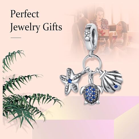 La Menars Travel Charm for 925 Sterling Silver for Women's Bracelets & Necklaces Dangle Pendant for Christmas Day Valentine's Day Mother's Day Gifts for Girls in Kuwait