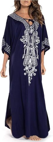 Wander Agio Women's Conservative Bikini Cover Up Beach Kimono Coverups Robe Pringting Covers in Kuwait